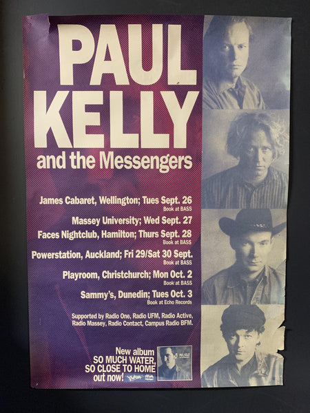 KELLY PAUL AND THE MESSENGERS - ORIGINAL NZ TOUR POSTER