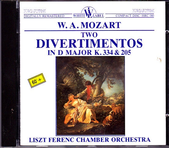 MOZART W A- TWO DIVERTIMENTOS IN D MAJOR K 334 & 205 CD VG