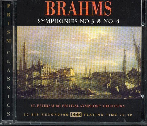 BRAHMS-SYMPHONIES NO. 3 & NO. 4 CD VG