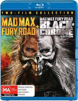 MAD MAX FURY ROAD/FURY ROAD BLACK AND CHROME EDITION RATED R16 2BLURAY VG+