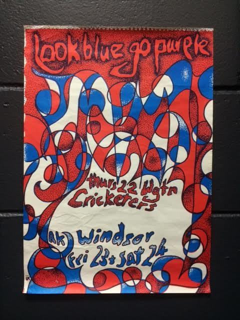 LOOK BLUE GO PURPLE GIG POSTER VG
