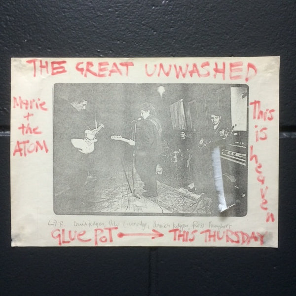 GREAT UNWASHED + MARIE & THE ATOM-ORIGINAL GIG POSTER