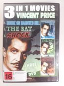 VINCENT PRICE 3 IN 1 MOVIES DVD VG