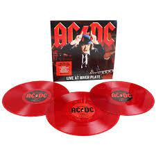 AC/DC-LIVE AT RIVER PLATE RED VINYL 3LP NM COVER VG+