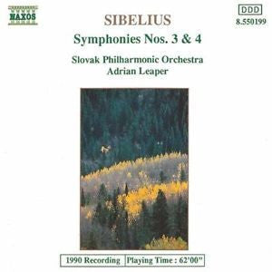 SIBELIUS-SYMPHONIES NOS 3 AND 4 ADRIAN LEAPER CD G