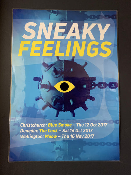 SNEAKY FEELINGS LAMINATED ORIGINAL 2017 TOUR POSTER
