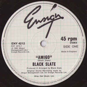 BLACK SLATE-AMIGO 12" VG+ COVER VG
