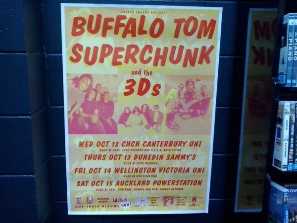 BUFFALO TOM SUPERCHUNK & 3DS-ORIGINAL TOUR POSTER