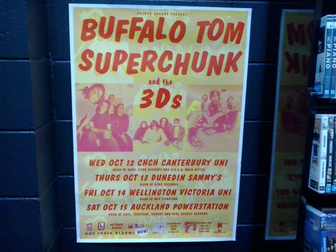 BUFFALO TOM SUPERCHUNK & 3DS-ORIGINAL TOUR POSTER