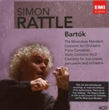 BARTOK-ORCHESTRAL WORKS SIMON RATTLE 4CD VG