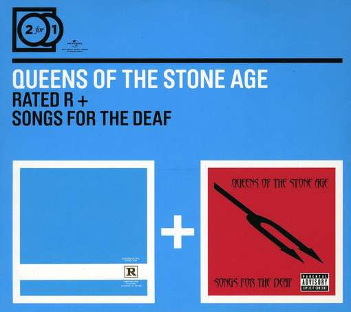 QUEENS OF THE STONE AGE-RATED R + SONGS FOR THE DEAF 2CD VG
