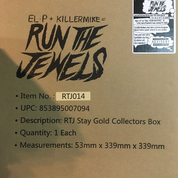 RUN THE JEWELS-STAY GOLD COLLECTORS EDITION 12"+BOX *NEW*