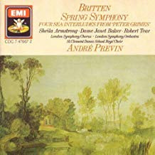 BRITTEN-SPRING SYMPHONY LSO + ANDRE PREVIN CD VG