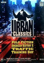 URBAN CLASSICS: PULP FICTION + AMERICAN HISTORY X + TRAFFIC + TRAINING DAY 4DVD VG