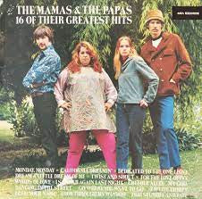 MAMAS & THE PAPAS-16 OF THEIR GREATEST HITS LP VG+ COVER VG+