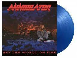 ANNIHILATOR-SET THE WORLD ON FIRE BLUE VINYL LP *NEW*