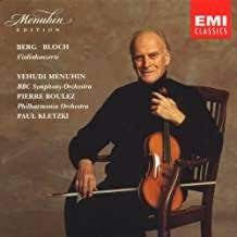 BERG BLOCH-VIOLIN CONCERTOS MENUHIN BOULEZ KLETZKI CD VG