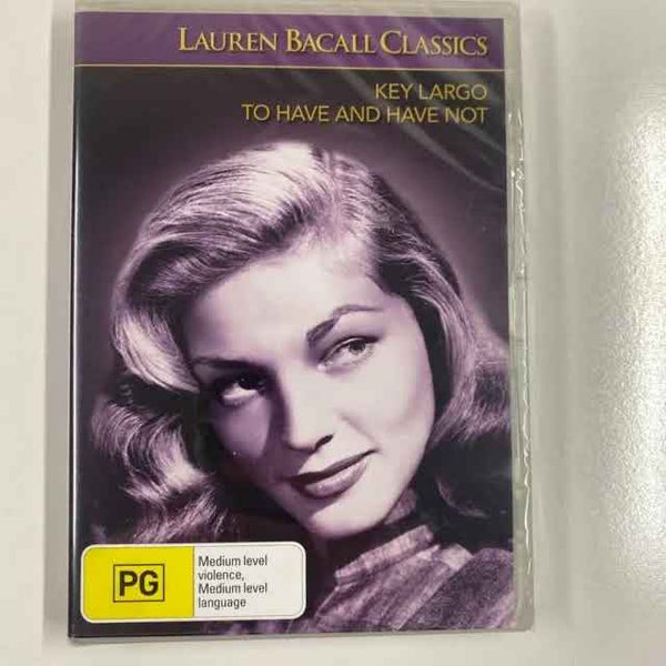 LAUREN BACALL KEY LARGO & TO HAVE AND HAVE NOT 2DVD NM
