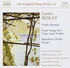 HOLST GUSTAV-VEDIC HYMNS-THE ENGLISH SONG SERIES 6 CD VG