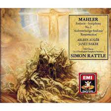 MAHLER; SYMPHONY NO.2 'RESURRECTION'/SIMON RATTLE 2CD VG