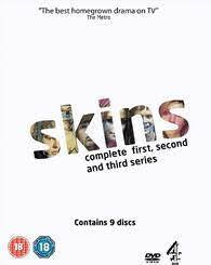 SKINS-COMPLETE FIRST, SECOND AND THIRD SERIES 9 ZONE 2 DVD VG