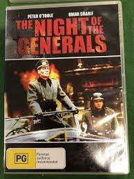 NIGHT OF THE GENERALS THE DVD NM