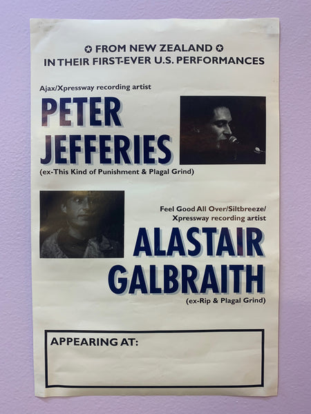 JEFFERIES PETER ALISTAIR GALBRAITH ORIGINAL U.S. GIG POSTER