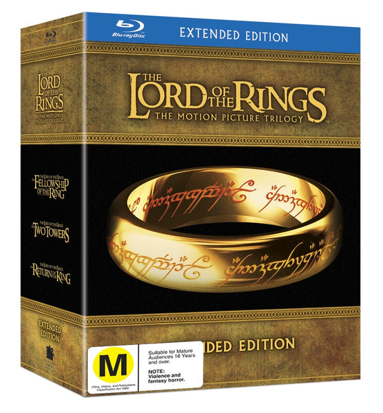 THE LORD OF THE RINGS MOTION PICTURE TRILOGY 15BLURAY SET VG+