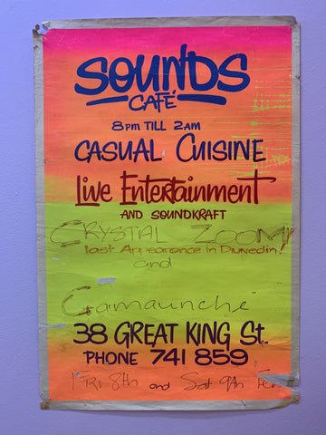 CRYSTAL ZOOM GAMAUNCHE SOUNDS CAFE GIG POSTER
