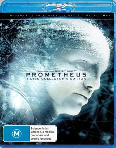 PROMETHEUS 3D BLURAY + 2BLURAY + DVD VG+