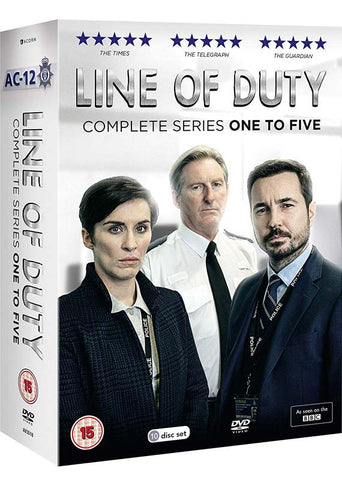 LINE OF DUTY SERIES ONE TO FIVE REGION TWO 10DVD VG