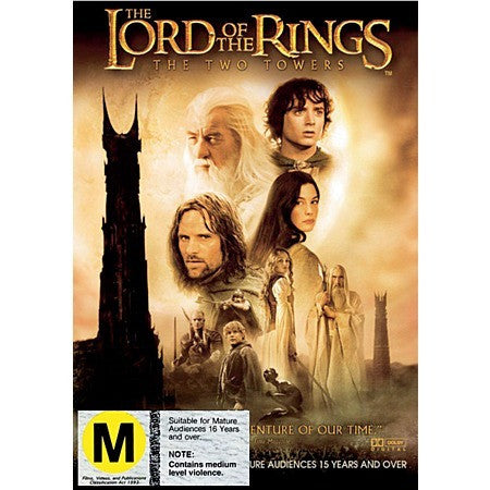 LORD OF THE RINGS THE TWO TOWERS 2DVD VG+