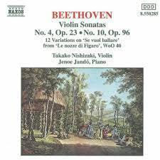 BEETHOVEN - VIOLIN SONATAS NO. 4 OP. 23, NO. 10, OP. 96 CD VG