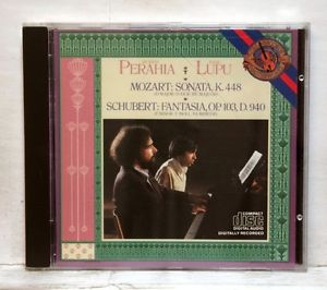MOZART AND SCHUBERT-PERAHIA AND LUPU PIANO DUETS CD VG