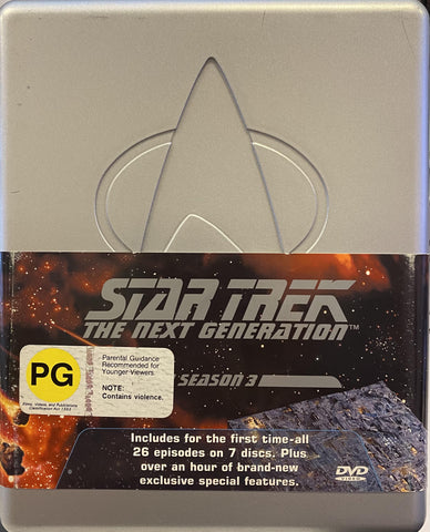 STAR TREK THE NEXT GENERATION-SEASON 3 7DVD VG+